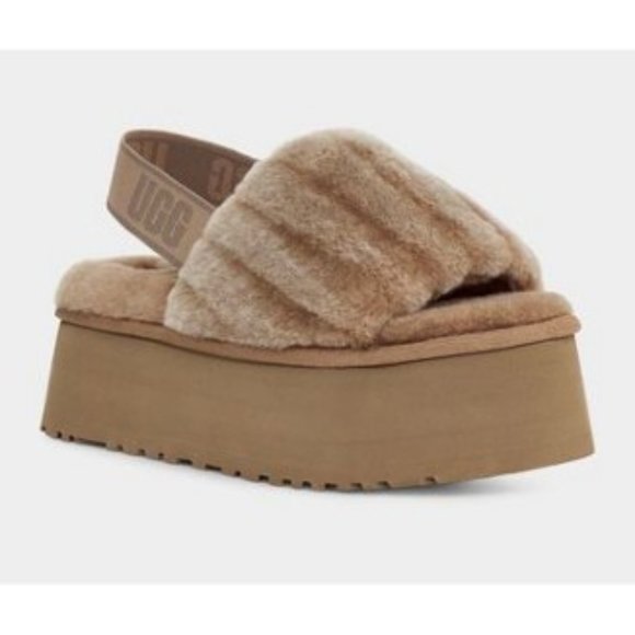 UGG Disco Sherpa Corduroy Slide Color: Chestnut - Picture 3 of 6